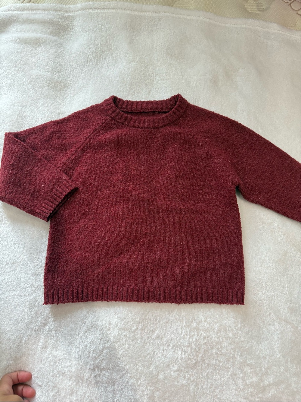 Zara Burgundy Crewneck Sweater